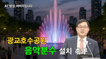 이재형 의원 '광교호수공원 음악부수대 조성 촉구' 5분 자유발언